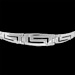 Sterling Silver Men's Bracelet - Greek Key Motif Links (9mm)