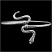 Sterling Silver Arm Bracelet - Serpent (90mm)