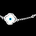 The Amphitrite Collection - Sterling Silver Bracelet - Mother of Pearl Flower w/ Mati & Cross