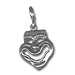 Sterling Silver Pendant - Classic Comedy Mask Small (25mm)