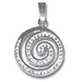 Sterling Silver Pendant - Swirl Motif with Swarovski Crystals Small (17mm)
