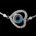 The Amphitrite Collection - Sterling Silver Bracelet - Heart w/ Mati Eye & Swarovski