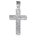 Sterling Silver Pendant - Punched Silver Cross (40mm)
