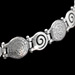 Sterling Silver Bracelet -  Phaistos Disc & Swirl Motifs (8mm)