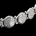 Sterling Silver Bracelet -  Phaistos Disc Links (8mm)