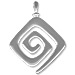 Sterling Silver Pendant - Rounded Greek Key Large (48mm)