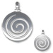 Sterling Silver Pendant - Swirl Motif (35mm)