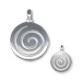 Sterling Silver Pendant - Swirl Motif (30mm)