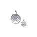 Sterling Silver Pendant - Swirl Motif (10mm)