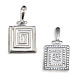 Sterling Silver Pendant - Greek Key Square Medium (16mm)