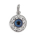 Greek Sterling Silver Mati Collection - Round Pendant Greek Key Small (15mm)
