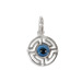 Greek Sterling Silver Mati Collection - Round Pendant Greek Key (11mm)