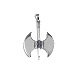 Sterling Silver Pendant - Decorated Minoan Double Axe (40mm)