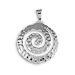 Sterling Silver Pendant - Punched Silver Swirl Motif (41mm)