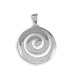 Sterling Silver Pendant - Swirl Motif (42mm)