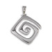 Sterling Silver Pendant - Diamond Swirl Motif (47mm)