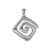 Sterling Silver Pendant - Diamond Swirl Motif (31mm)