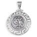 Sterling Silver Pendant - Ancient Tetradrachm Silver Coin with Greek Key (32mm)