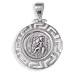 Sterling Silver Pendant - Ancient Tetradrachm Silver Coin with Greek Key (32mm)