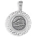 Sterling Silver Pendant - Parthenon with Greek Key (23mm)