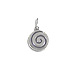 Sterling Silver Pendant - Circle Swirl (12mm)