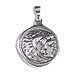 Sterling Silver Pendant - Ancient Tetradrachm Silver Coin - Alexander (27mm)