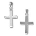 Sterling Silver Pendant - Sandblasted Cross (30mm)