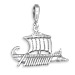 Sterling Silver Pendant - Trireme Ship (25mm)