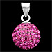 The Rio Collection - Swarovski Crystal Ball Pendant Magenta (10mm)