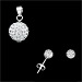 The Rio Collection - Swarovski Crystal Ball Pendant and Post Earrings White