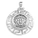 Sterling Silver Pendant - Medusa with Greek Key (32mm)