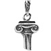 Sterling Silver Pendant - Ionic Column (14mm)