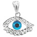 The Amphitrite Collection - Sterling Silver Pendant - Mati Evil Eye w/ Swarovski (18mm)