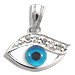 The Amphitrite Collection - Sterling Silver Pendant - Mati Evil Eye w/ Swarovski (17mm)