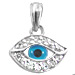 The Amphitrite Collection - Sterling Silver Pendant - Mati Evil Eye w/ Swarovski (13mm)