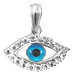 The Amphitrite Collection - Sterling Silver Pendant - Mati Evil Eye w/ Swarovski (18mm)