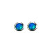 The Neptune Collection - Sterling Silver Earrings - Circle Opal Gem Stone (3mm)