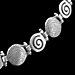 Sterling Silver Necklace -  Phaistos Disc & Swirl Motifs (12mm)