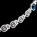 Greek Sterling Silver Mati Collection - Necklace w/ Swirl Motif and 3 Mati Evil Eye (6mm)