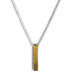 Greek Key Column Gold Plated Sterling Silver Pendant with 16" Silver chain 
