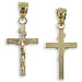 14k Gold Cross Pendant - Crucifix (23mm)