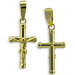 18k Gold Cross Pendant - Crucifix (23mm)