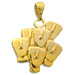 24k Gold Plated Sterling Silver Pendant - Cycladic Idols (23mm)