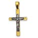 24k Gold Plated Sterling Silver Two Tone Cross 32mm