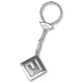 Sterling Silver Keychain - Greek Key