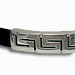 Rubber Bracelet - Sterling Silver Large Greek Key (.7cm)