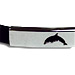Rubber Bracelet - Sterling Silver Minoan Dolphin (.7cm)