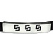 Rubber Bracelet - Sterling Silver Small Triple Greek Key Cutout (.7cm)