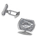Sterling Silver Rectangle Owl Cufflinks (23mm)