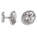 Sterling Silver Cufflinks - Athena with Helmet (17mm)